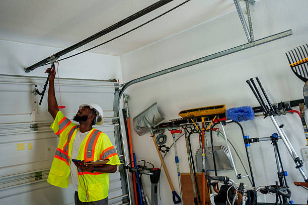 Professional Garage Door Roller Replacement technician working in Center, TX